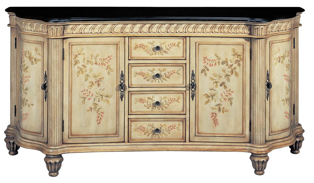 Credenzas Four Door Granite Top Credenza by Stein World Buy